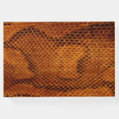 豪華な野生のヘビ皮結婚動物 ゲストブック (裏面)