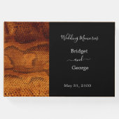 豪華な野生のヘビ皮結婚動物 ゲストブック (正面)