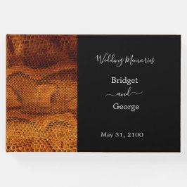 豪華な野生のヘビ皮結婚動物 ゲストブック