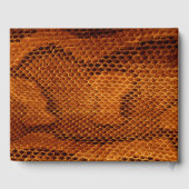 豪華な野生のヘビ皮結婚動物 ゲストブック (裏面)