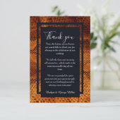 豪華な野生のヘビ皮結婚動物 サンキューカード (スタンド正面)