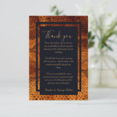 豪華な野生のヘビ皮結婚動物 サンキューカード (スタンド正面)