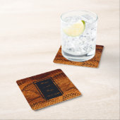 豪華な野生のヘビ皮結婚動物 スクエアペーパーコースター (インサイチュ)