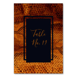 豪華な野生のヘビ皮結婚動物 テーブルナンバー