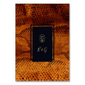 豪華な野生のヘビ皮結婚動物 テーブルナンバー (裏面)