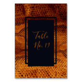 豪華な野生のヘビ皮結婚動物 テーブルナンバー (正面)