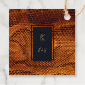 豪華な野生のヘビ皮結婚動物 フェイバータグ (裏面)