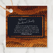 豪華な野生のヘビ皮結婚動物 フェイバータグ (正面)