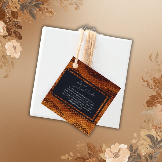 豪華な野生のヘビ皮結婚動物 フェイバータグ