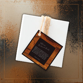 豪華な野生のヘビ皮結婚動物 フェイバータグ