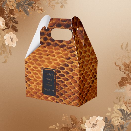 豪華な野生のヘビ皮結婚動物 フェイバーボックス