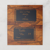 豪華な野生のヘビ皮結婚動物 プレイスカード (外部開封)