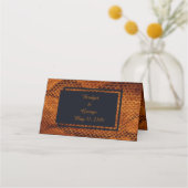 豪華な野生のヘビ皮結婚動物 プレイスカード (裏面)