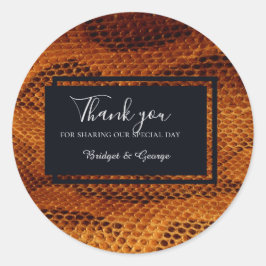 豪華な野生のヘビ皮結婚動物 ラウンドシール