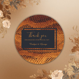 豪華な野生のヘビ皮結婚動物 ラウンドシール