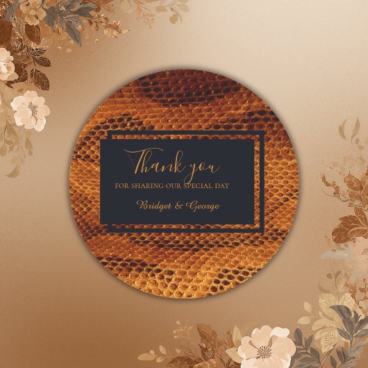 豪華な野生のヘビ皮結婚動物 ラウンドシール