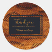 豪華な野生のヘビ皮結婚動物 ラウンドシール (正面)