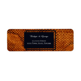 豪華な野生のヘビ皮結婚動物 ラベル