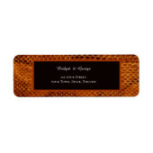 豪華な野生のヘビ皮結婚動物 ラベル (正面)