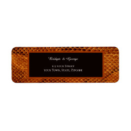 豪華な野生のヘビ皮結婚動物 ラベル