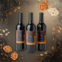 豪華な野生のヘビ皮結婚動物 ワインラベル