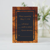 豪華な野生のヘビ皮結婚動物 出欠カード (スタンド正面)