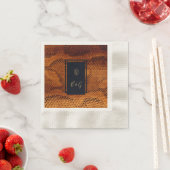 豪華な野生のヘビ皮結婚動物 縁ありカクテルナプキン (インサイチュ)