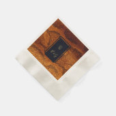 豪華な野生のヘビ皮結婚動物 縁ありカクテルナプキン (角)