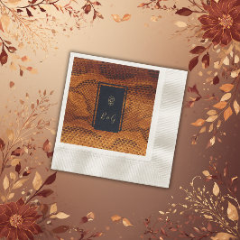 豪華な野生のヘビ皮結婚動物 縁ありカクテルナプキン