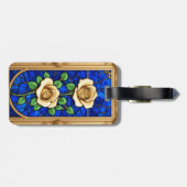 豪華な金のバラの芸術作品 ラゲッジタグ (裏面横)