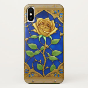 豪華な金のバラの芸術作品 iPhone X ケース