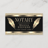 豪華な金のペンの羽 名刺 (正面)