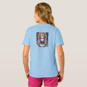 豪華な金の冠を身に着けた女性 Tシャツ (裏面フル)