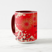 豪華な金の炎と深紅の美学 マグカップ (正面左)