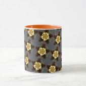 豪華な金の花曼荼羅装飾デザイン マグカップ (中央)