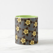 豪華な金の花曼荼羅装飾デザイン マグカップ (中央)