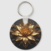 豪華な金の花 キーホルダー (裏面)