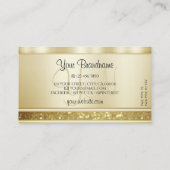 豪華な金ゴールドきらめくグリッターモノグラムエレガント 名刺 (裏面)