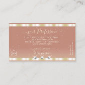 豪華な金ゴールドきらめくコーラルダイヤモンドとロゴ 名刺 (裏面)