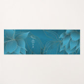 豪華な金ゴールドとターコイパーソナライズされたヨガマット ヨガマット (正面(横))