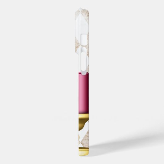 豪華な金ゴールドとブルゴーニュのキャンドル愛好家 Case-Mate iPhoneケース (裏面 / 左)