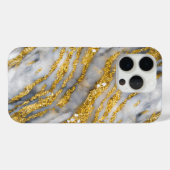豪華な金ゴールドとマーブルエレガンス Case-Mate iPhoneケース (裏面 (横))