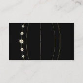 豪華な金ゴールドと黒きらめく宝石ダイヤモンド 名刺 (裏面)