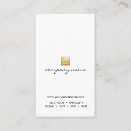 豪華な金ゴールドのロゴの書道の最小主義の垂直 名刺