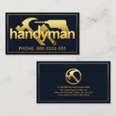 豪華な金ゴールドの手作りツールフレーム 名刺 (正面/裏面)