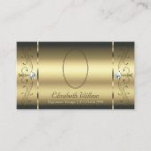 豪華な金ゴールドの角切った宝石にフォートグラマラスを追加 名刺 (正面)