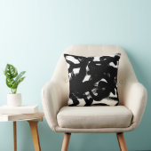 豪華な金ゴールドアート:抽象芸術ブラックストローク。 クッション (椅子)