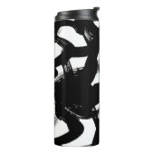 豪華な金ゴールドアート:抽象芸術ブラックストローク。 タンブラー (回転左)