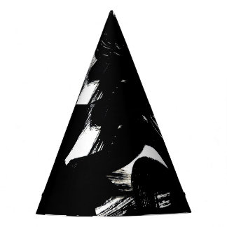 豪華な金ゴールドアート:抽象芸術ブラックストローク。 パーティーハット