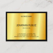 豪華な金ゴールドエレガントカスタムテンプレートモダン 名刺 (正面)